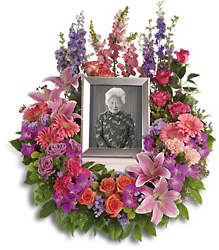 In Memoriam Wreath from Clermont Florist & Wine Shop, flower shop in Clermont